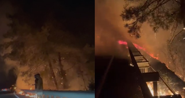 Sakar Geçidi’nde Çıkan Yangın Büyümeden Söndürüldü