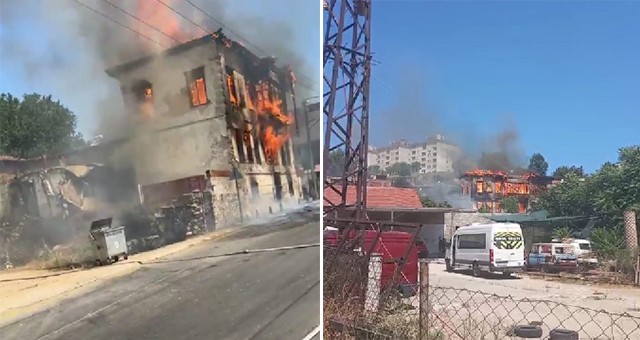 Tarihi ev cayır cayır yanıyor!..