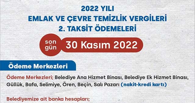 Emlak, ÇTV ve ilan-reklam vergisi ödemelerinde son tarih 30 Kasım