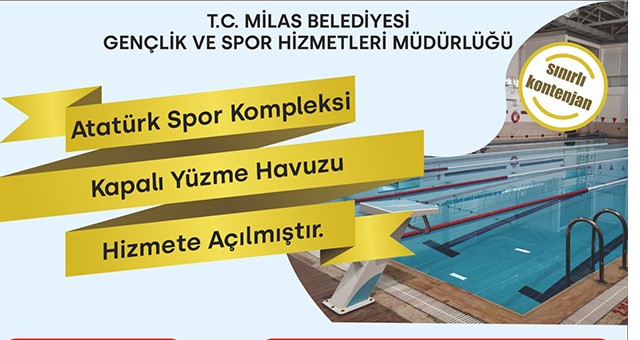 Kapalı yüzme havuzu hizmete açıldı