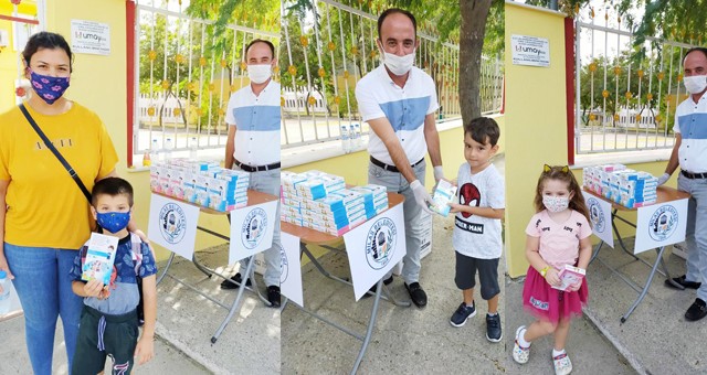 Milas Belediyesi kreş ve anaokullarında maske dağıtımı gerçekleştirdi