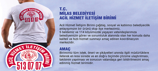 Acil Hizmet/İletişim için: 513 07 07