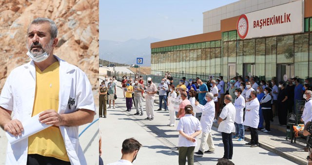 Doktorlar Milas Devlet Hastanesi’nde açıklama yaptı: