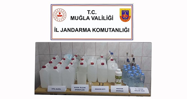 72 litre el yapımı alkol ele geçirildi  