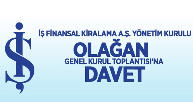 2020 yılı Olağan Genel Kurul Toplantısı'na davet