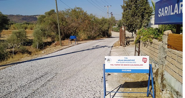 Milas Belediyesi Kırsal Mahallelerdeki Yol Yapım Çalışmalarını Sürdürüyor