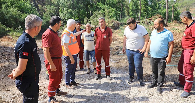 Başkan Gürün, yangın bölgesinde incelemelerini sürdürüyor