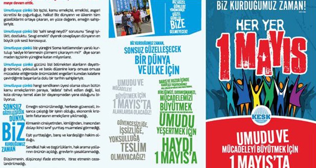 DİSK, KESK, TMMOB, TTB  1 MAYIS’I MUĞLA’DA KUTLUYOR!..