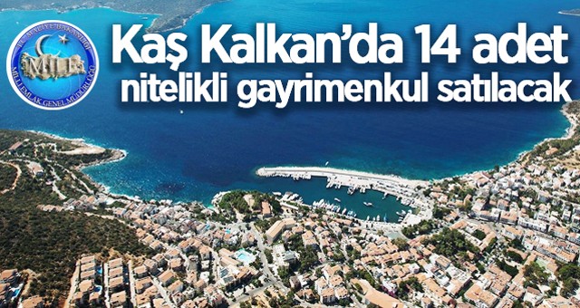 Kaş Milli Emlak Şefliği 14 adet arsa nitelikli gayrimenkulü satışa sunuyor