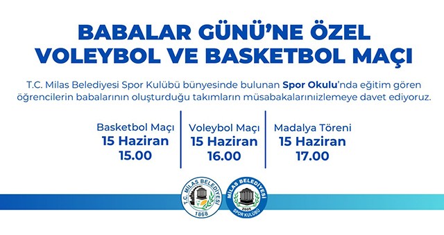 Babalar Günü Sportif Etkinliklerle Kutlanacak