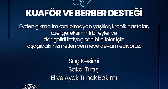 Milas Belediyesi’nden Evde Berberlik Hizmeti