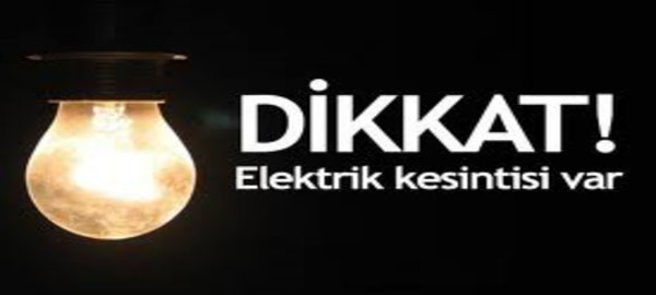 Pazar günü elektrikler kesilecek…