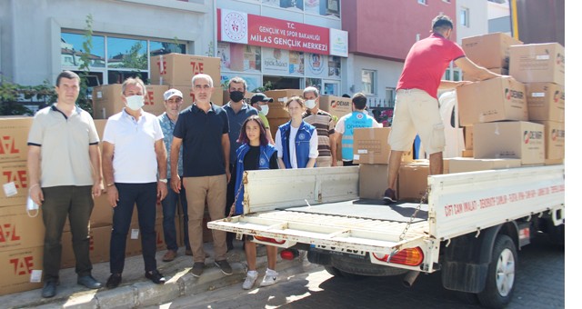 MİTSO yangın yardımlarını koordinasyon merkezine teslim etti