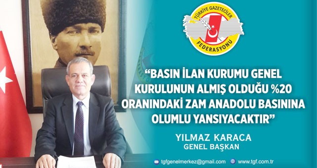 Basın ilanlarına   zam