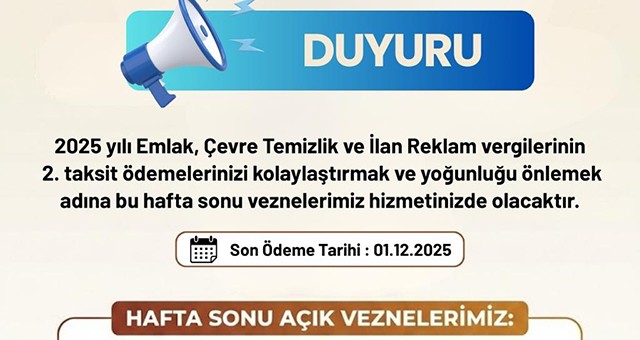 Hafta Sonu Vezneler Açık Olacak