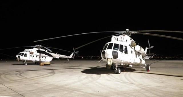 Milas yangınlarında gece helikopterleri de devrede…