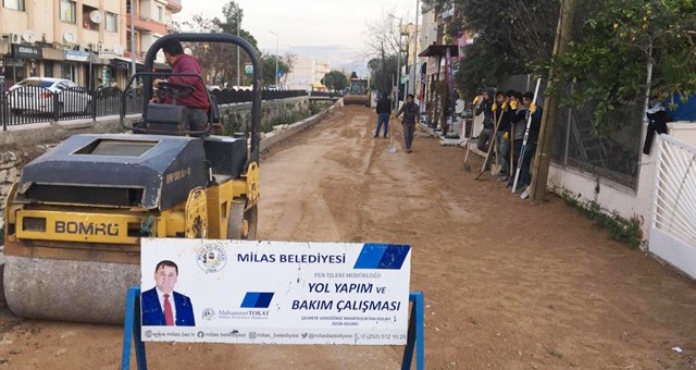 Parke kaplama çalışmaları hız kesmeden devam ediyor