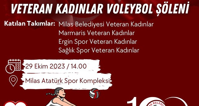 Cumhuriyetimizin 100. Yılında Veteran Kadınlar Voleybol Şöleni…