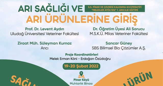 Üreticilere Arı Sağlığı ve Arı Ürünlerine Giriş eğitimi verilecek