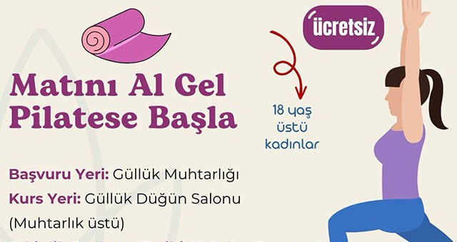 Güllük'te Ücretsiz Pilates Kursu Başlıyor