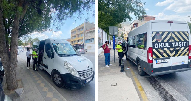 Trafik ekiplerinden eğitim-öğretim mesaisi 