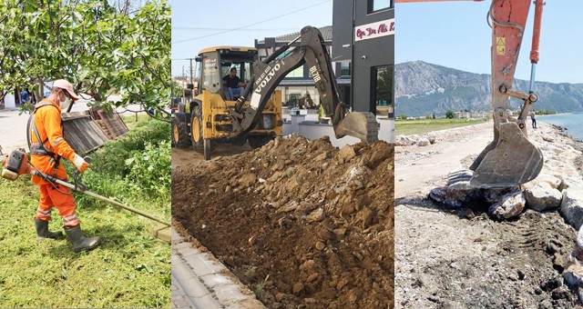 Milas Belediyesi tam kapanmada yoğun çalışıyor