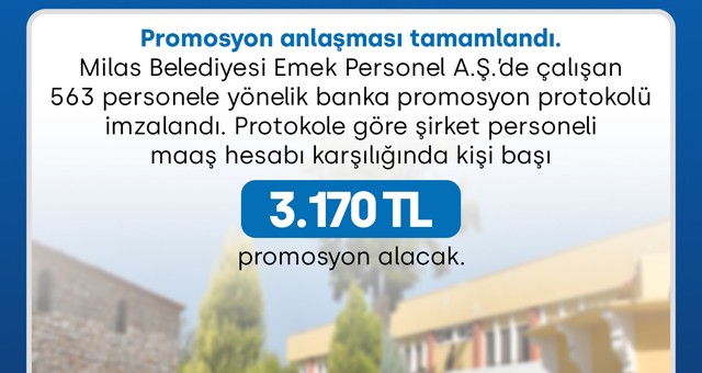 Belediye işçilerine 3 bin 170 lira promosyon!..