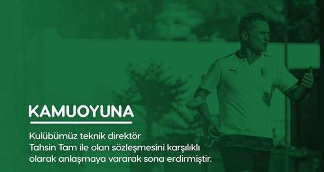 Bodrumspor teknik direktörsüz kaldı