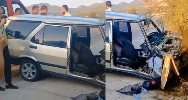 Kontrolden Çıkan Otomobil Hurdaya Döndü: 2 Yaralı