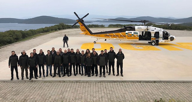 Orman yangın söndürme helikopterleri Milas’ta konuçlandı