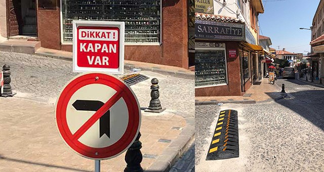 Cumhuriyet Caddesi’nden Zahire Pazarı Sokak’a dönüş yasaklandı