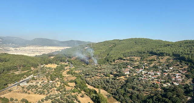 Orman yangını kısa sürede söndürüldü