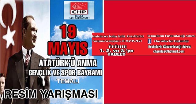 CHP MİLAS İLÇE BAŞKANLIĞI’NDAN ÖDÜLLÜ RESİM YARIŞMASI