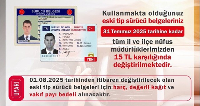 Eski Tip Sürücü Belgeleri İçin Son Tarih Yaklaşıyor