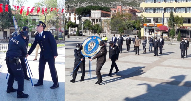 Polis Haftası’nda Atatürk Anıtı’na çelenk..