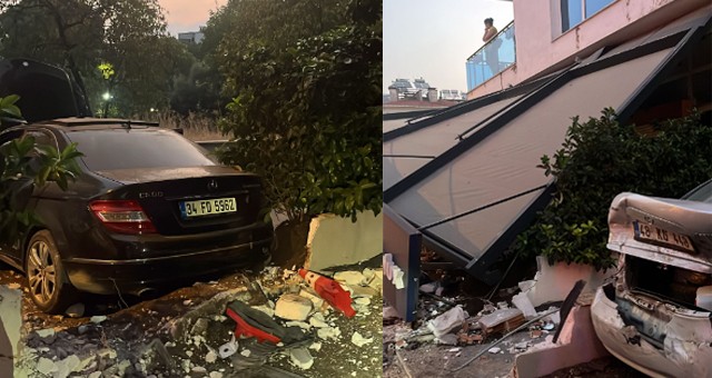 Vatandaşlar Gözlerine İnanamadı: Araç Apartman Duvarını Yıktı