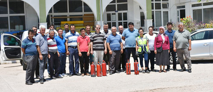 Milas Süt Birliği Çalışanlarına ‘Yangın Söndürme Eğitimi’ verildi