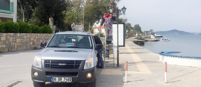 Milas’ın aydınlatma direklerine bakım, onarım ve yenileme