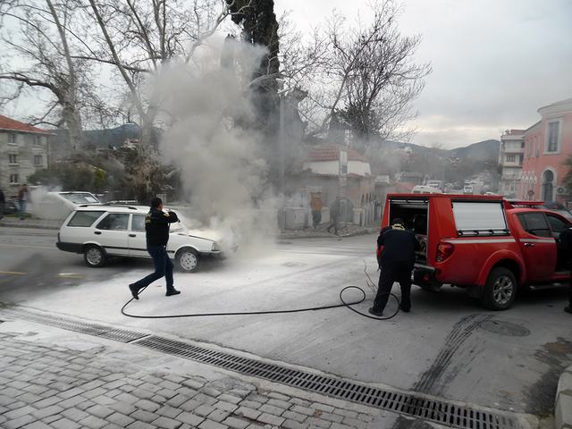 Seyir halindeyken yanmaya başladı …