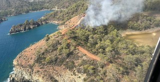 Fethiye Katrancı Koyu Yakınlarında Orman Yangını