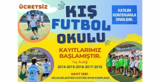 Milas Belediyesi Kış Futbol Okulu Kayıtları Başladı