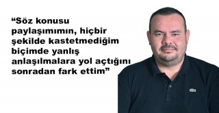 Berkay Topuz: “Paylaşımımdan dolayı içtenlikle özür diliyorum”