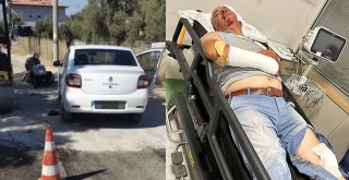 Belediye Personeline Yol Çalışması Sırasında Araç Çarptı