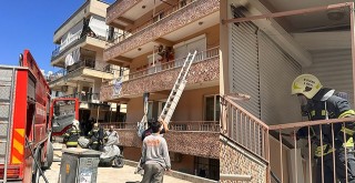 Milas’ta Apartman Dairesinde Yangın Paniği