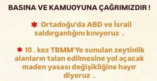 Milas’ta Emek ve Demokrasi Güçlerinden Çağrı: Zeytinliklere ve Saldırganlığa Karşı Birlikte Mücadeleye!