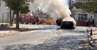 Milas’ta Araç Yangınında Mahallelinin Duyarlılığı İnsanlığa Umut Oldu